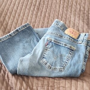 Levi's 513 Women's Light Blue Straight Bootcut Lowrise Slouch Jeans